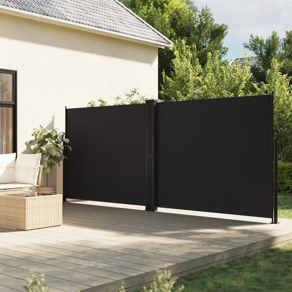 VIDAXL -Windschutzscheibe extentierbar 160 x 1200 cm schwarz