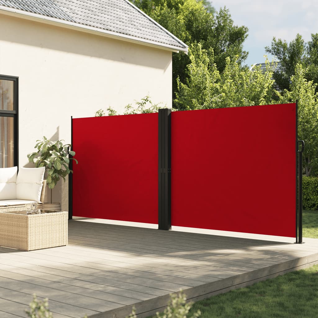 VidaXL Windscherm uittrekbaar 160x1200 cm rood