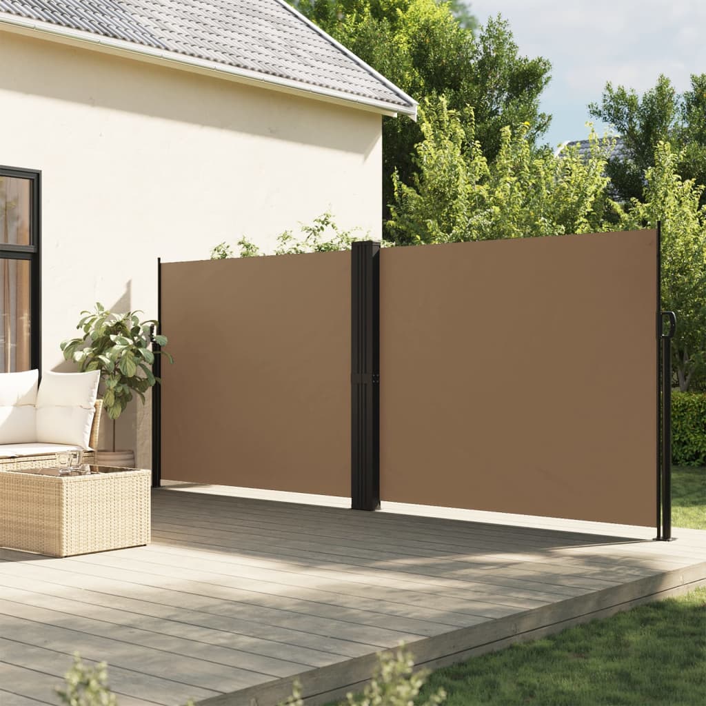 VidaXL Windscherm uittrekbaar 180x1200 cm taupe