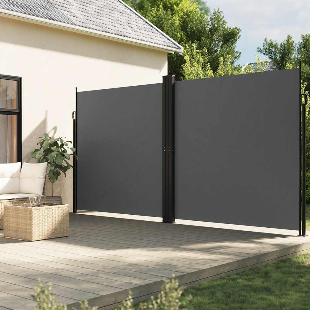 Vidaxl Garden Screen Wyciągnięty 200x1200 cm antracytowy