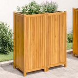 Vidaxl -planter med fôr 84x42x100 cm Solid Acacia Wood