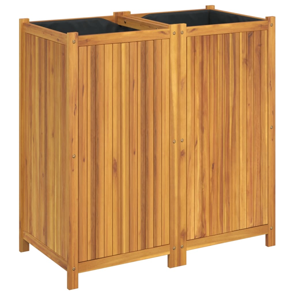 Vidaxl Planter med fôr 100x50x100 cm Solid Acaciahout