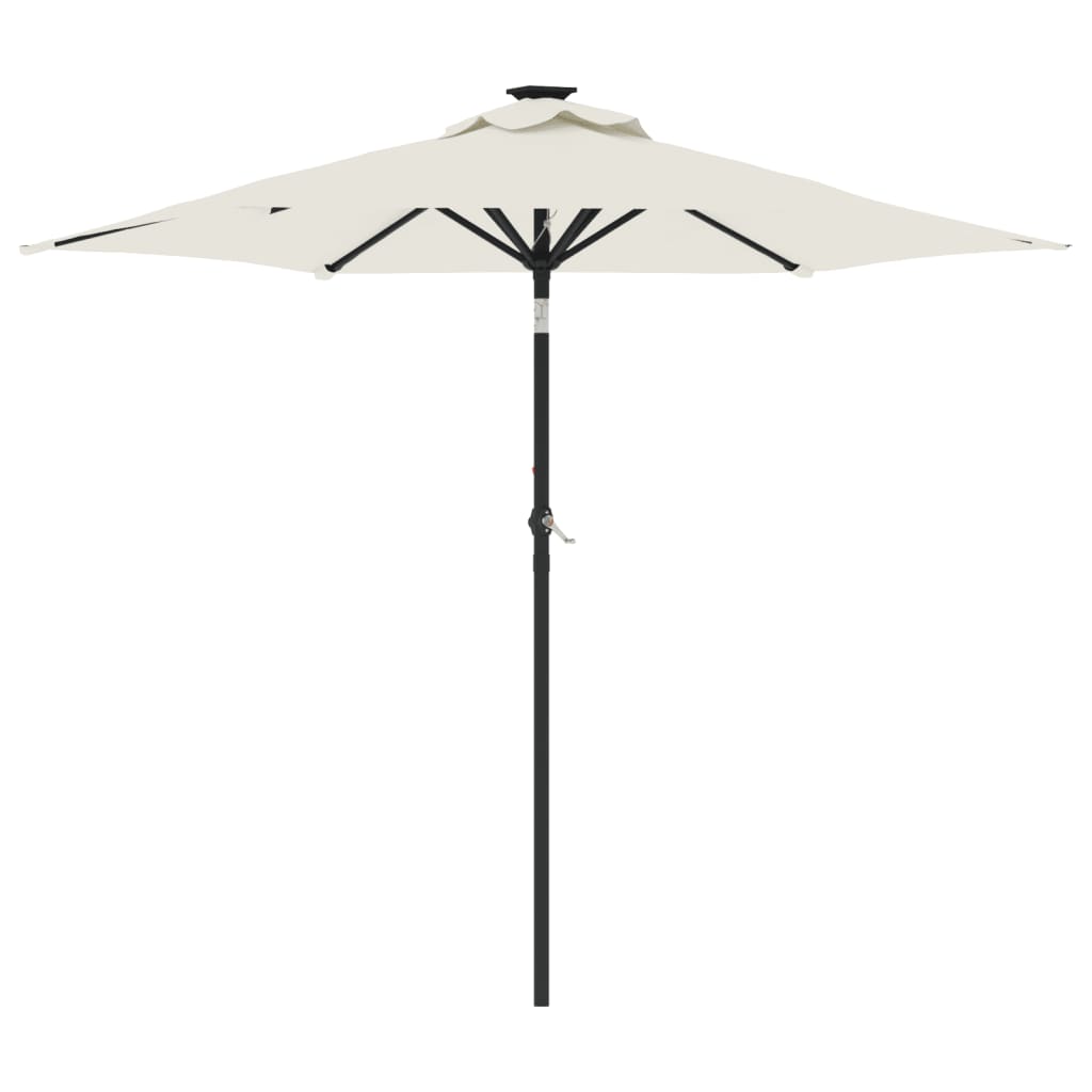 Vidaxl -parasol med stålstang 225x225x212 cm hvid