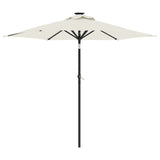 Vidaxl Parasol med stålstång 225x225x212 cm vit