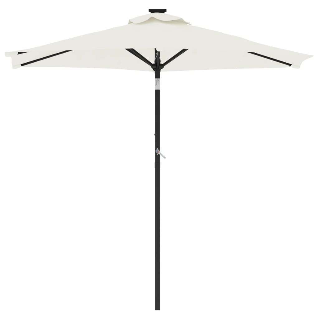 Vidaxl Parasol ze stalowym biegunem 225x225x212 cm biały