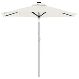 Vidaxl Parasol with steel pole 225x225x212 cm white