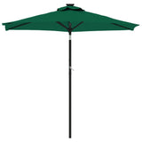 Vidaxl Parasol med stålstang 225x225x212 cm grøn