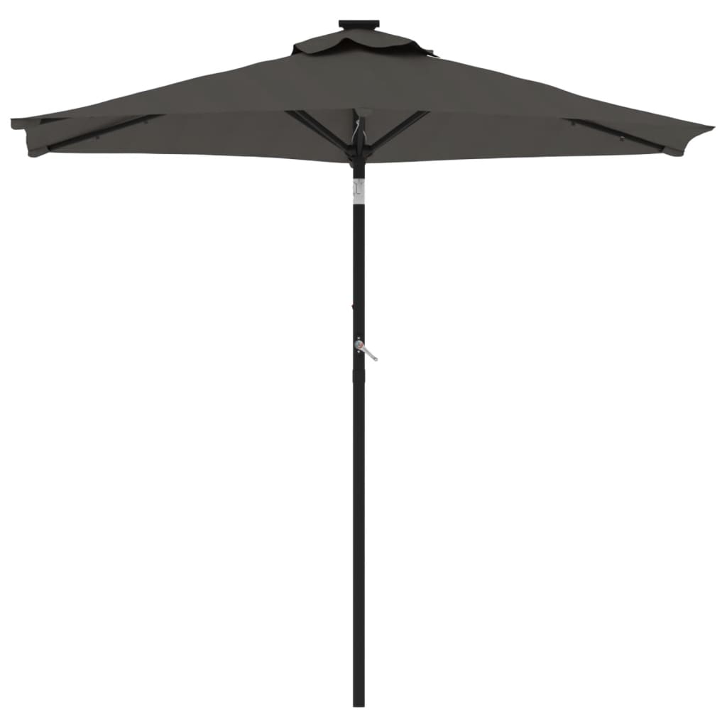 Vidaxl Parasol ze stalowym biegunem 225x225x2121 cm antracytowym