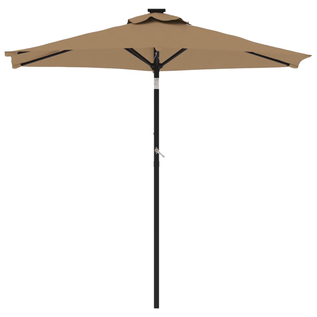 Vidaxl Parasol with steel pole 225x225x212 cm Taupe