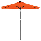 Vidaxl parasol s ocelovým pólem 225x225x212 cm terakot -rozložený