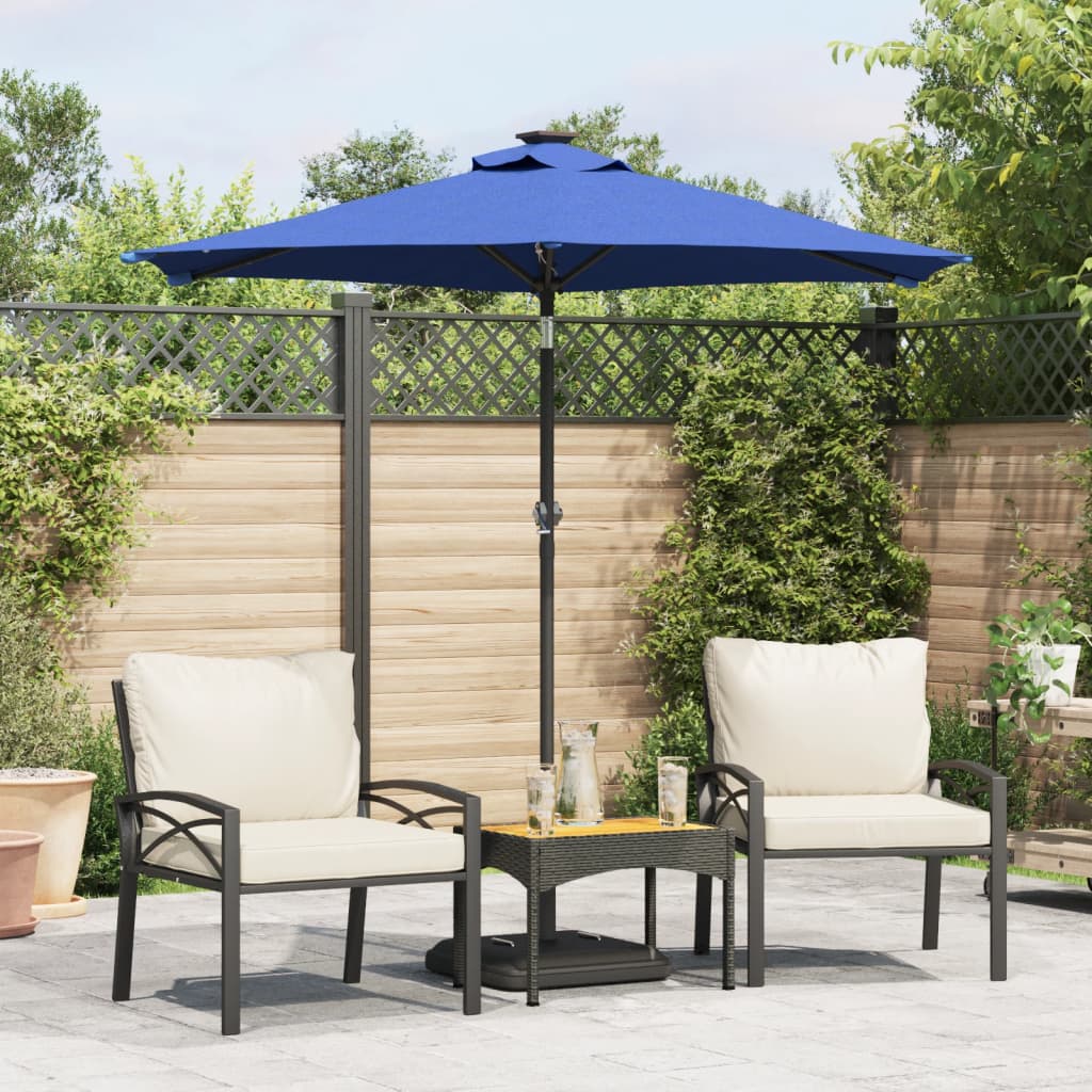 Vidaxl Parasol z jeklenim drogom 225x225x212 cm azure modra