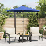 Parasol Vidaxl con poste de acero 225x225x212 cm azul azul