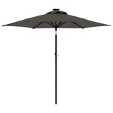 Vidaxl Parasol with LEDs and steel pole 225x225x212cm anthracite -colored