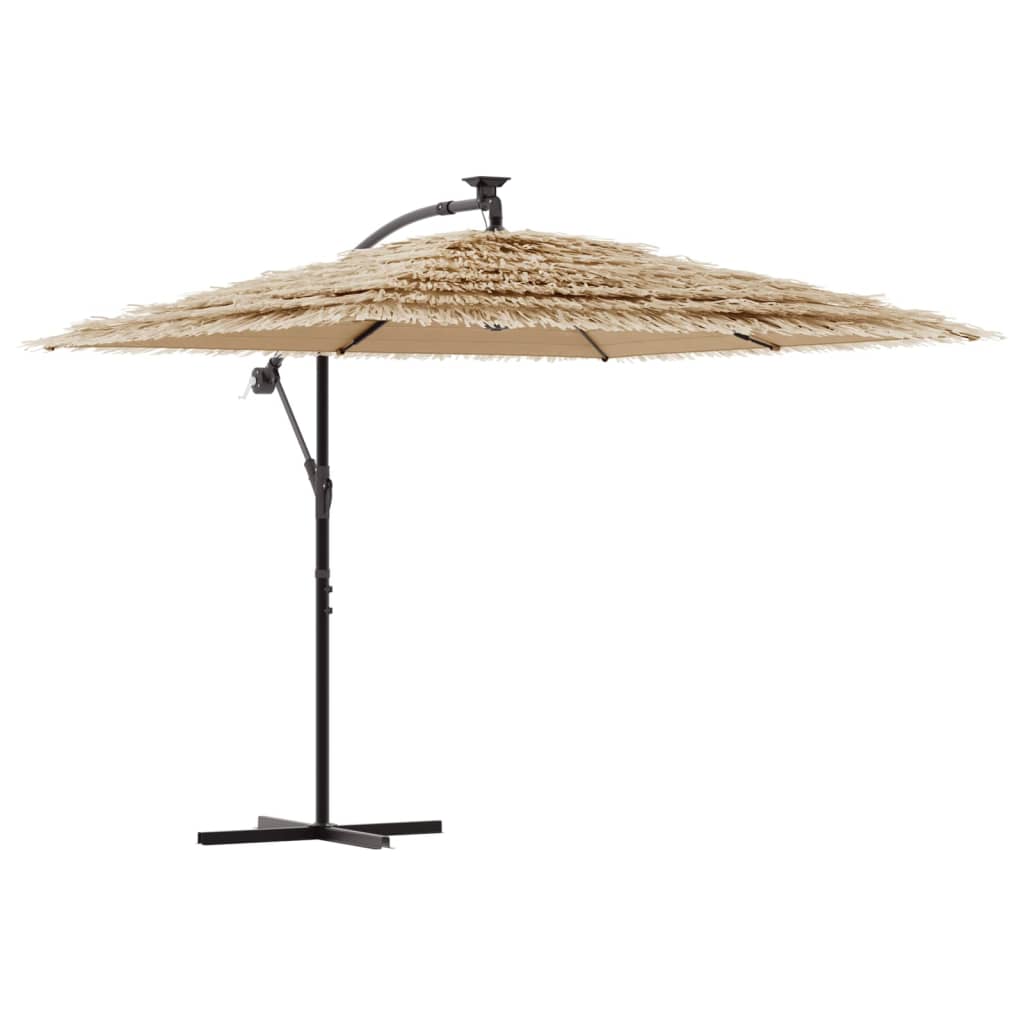 Parasol Vidaxl con poste de acero 246x246x230 cm marrón