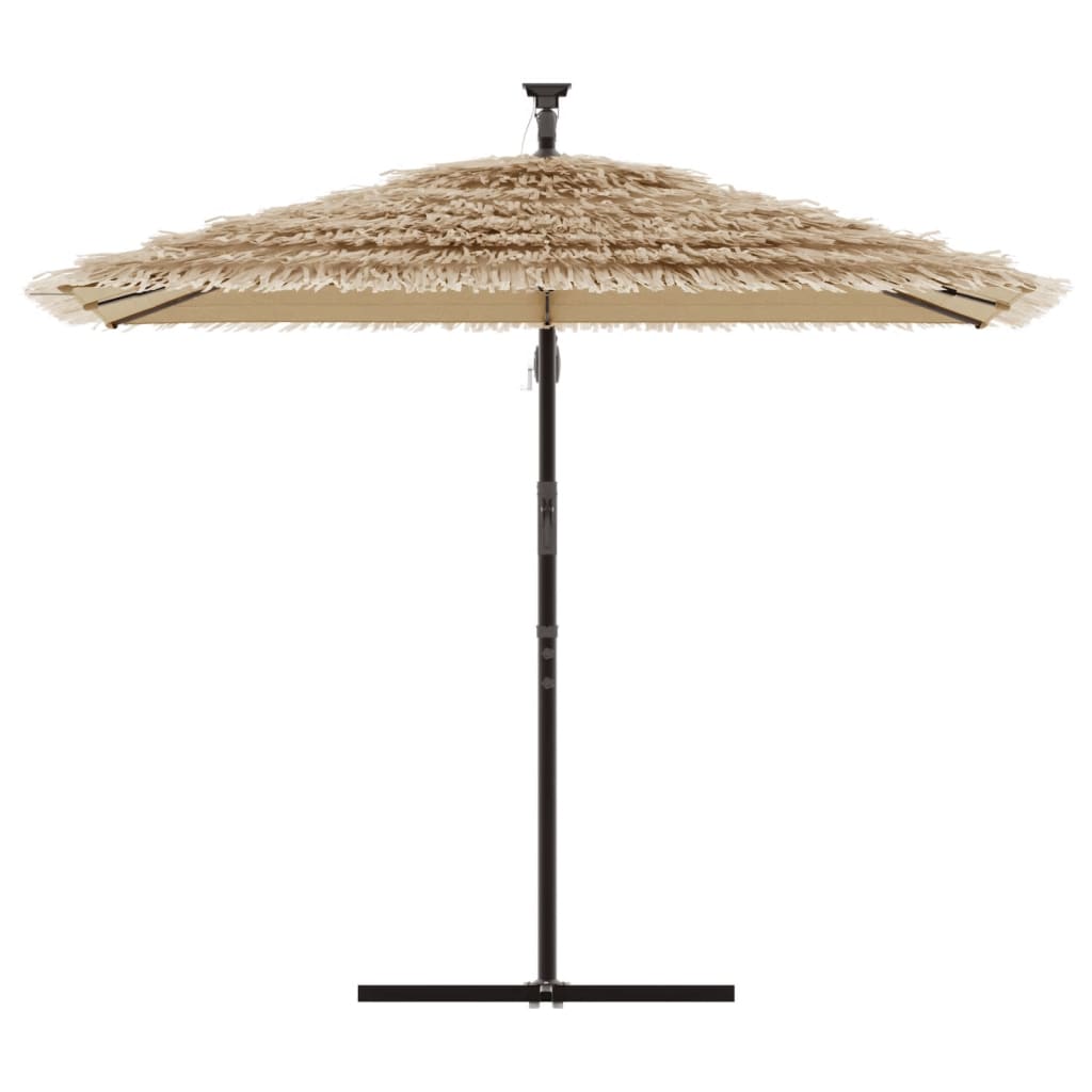 Vidaxl Parasol con polo in acciaio 246x246x230 cm marrone