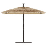 Vidaxl parasol s ocelovým pólem 246x246x230 cm hnědá