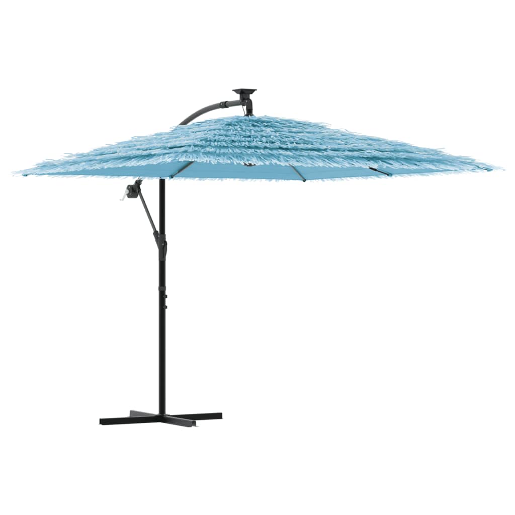 Vidaxl Parasol ze stalowym słupem 246x246x230 cm niebieski