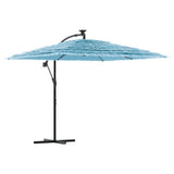 Vidaxl Parasol ze stalowym słupem 246x246x230 cm niebieski