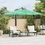 Vidaxl Parasol con polo in acciaio 246x246x230 cm verde