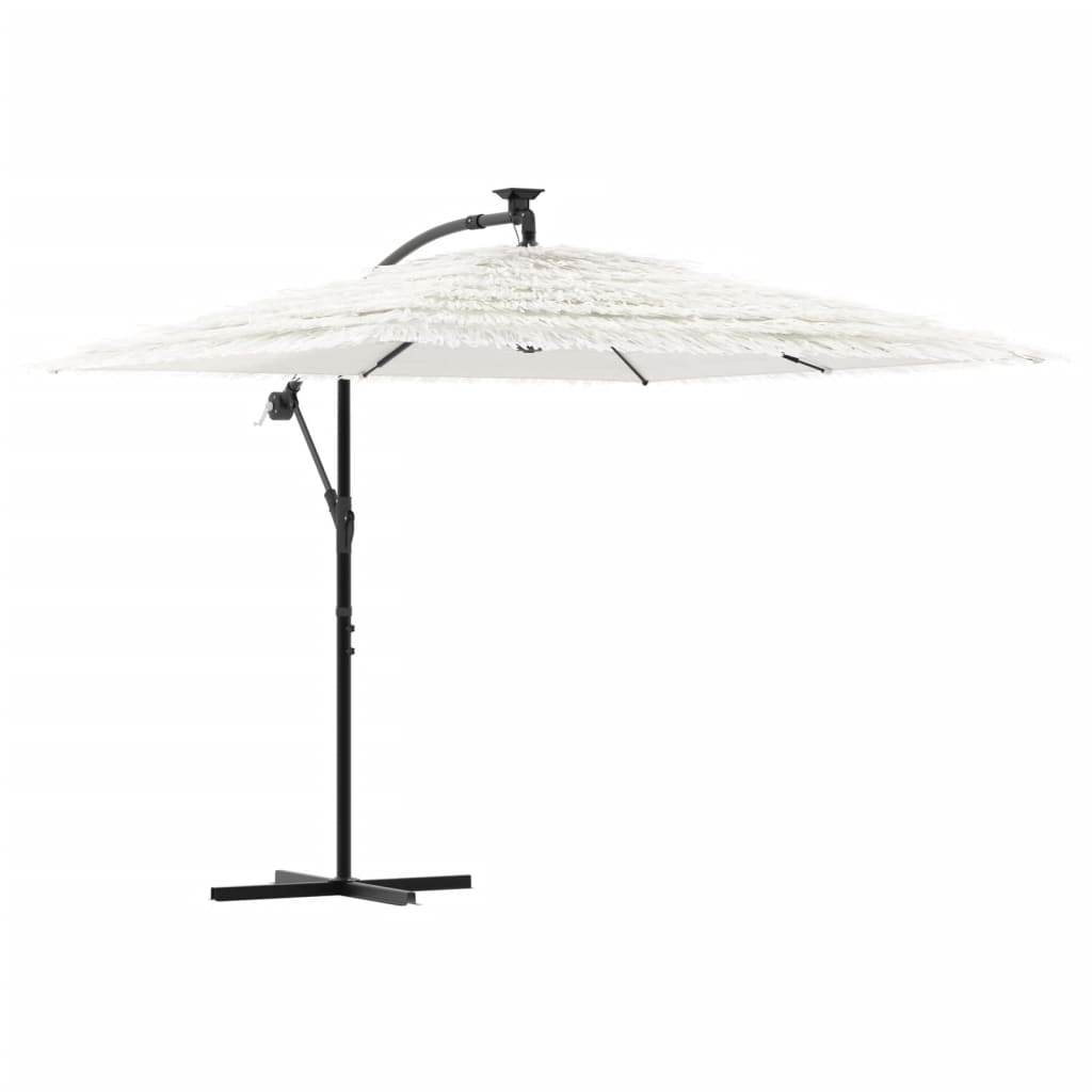 Vidaxl Parasol med stålstang 246x246x230 cm hvid