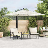 Vidaxl Parasol with steel pole 246x246x230 cm white