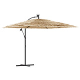 Vidaxl Parasol con polo in acciaio 269x269x235 cm marrone