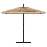 Vidaxl Parasol con polo in acciaio 269x269x235 cm marrone