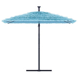 Vidaxl Parasol z jeklenim drogom 269x269x235 cm modra