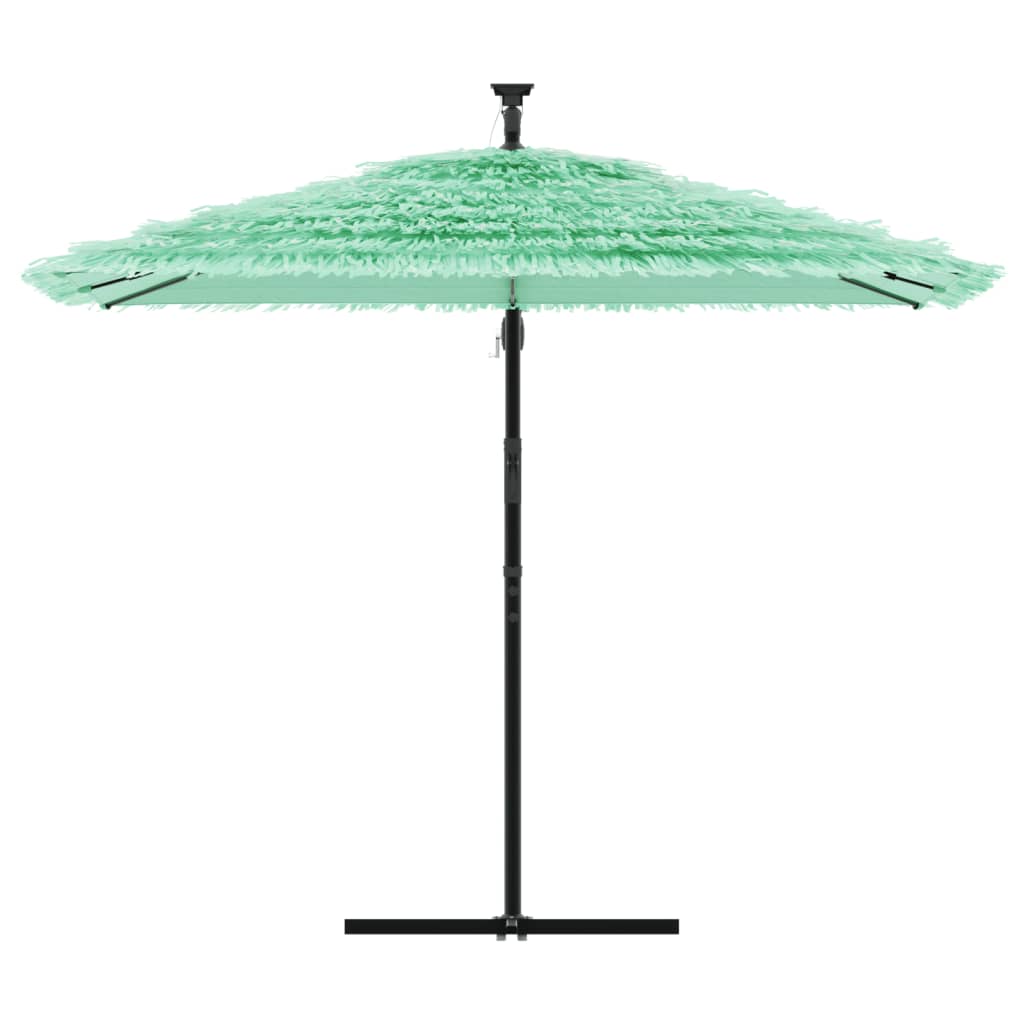 Vidaxl Parasol z jeklenim drogom 269x269x235 cm zelena