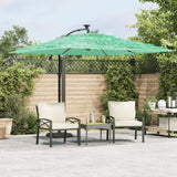 Vidaxl Parasol z jeklenim drogom 269x269x235 cm zelena