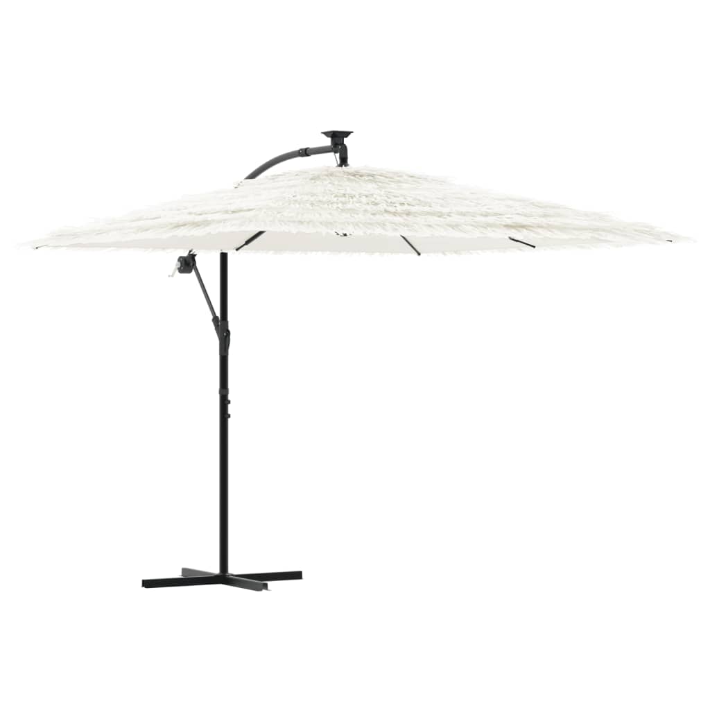 Parasol Vidaxl con poste de acero 269x269x235 cm blanco