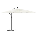 Vidaxl Parasol med stålstång 269x269x235 cm vit