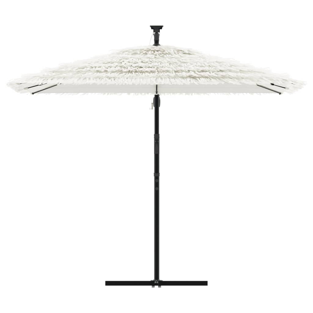 Parasol vidaxl avec poteau en acier 269x269x235 cm blanc