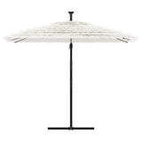 Vidaxl Parasol med stålstang 269x269x235 cm hvid