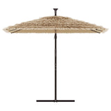 Vidaxl Parasol with steel pole 290x290x238 cm brown