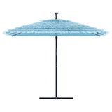 Vidaxl Parasol ze stalowym słupem 290x290x238 cm niebieski