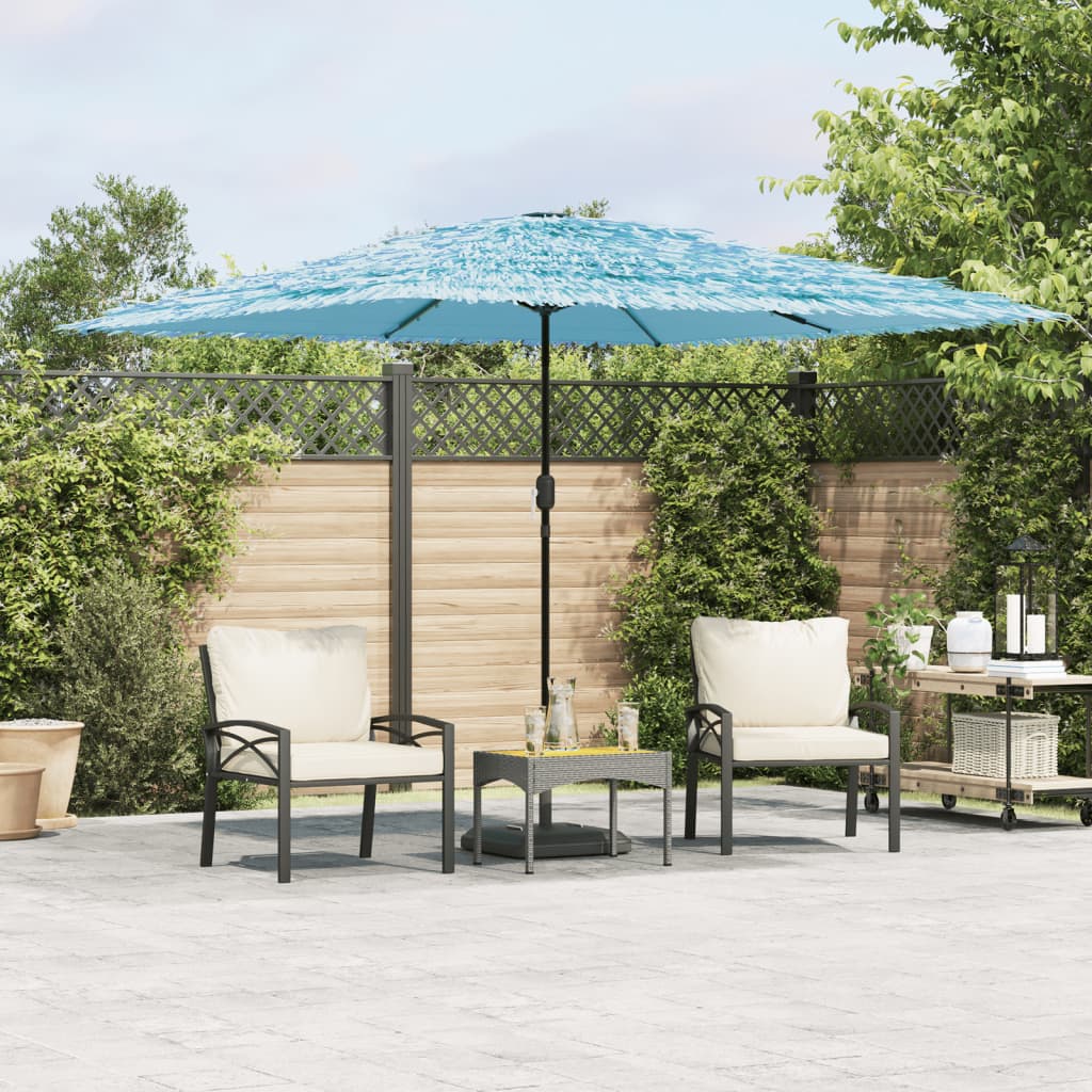 Vidaxl Parasol ze stalowym słupem 290x290x238 cm niebieski