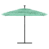 Vidaxl Parasol con polo in acciaio 290x290x238 cm verde