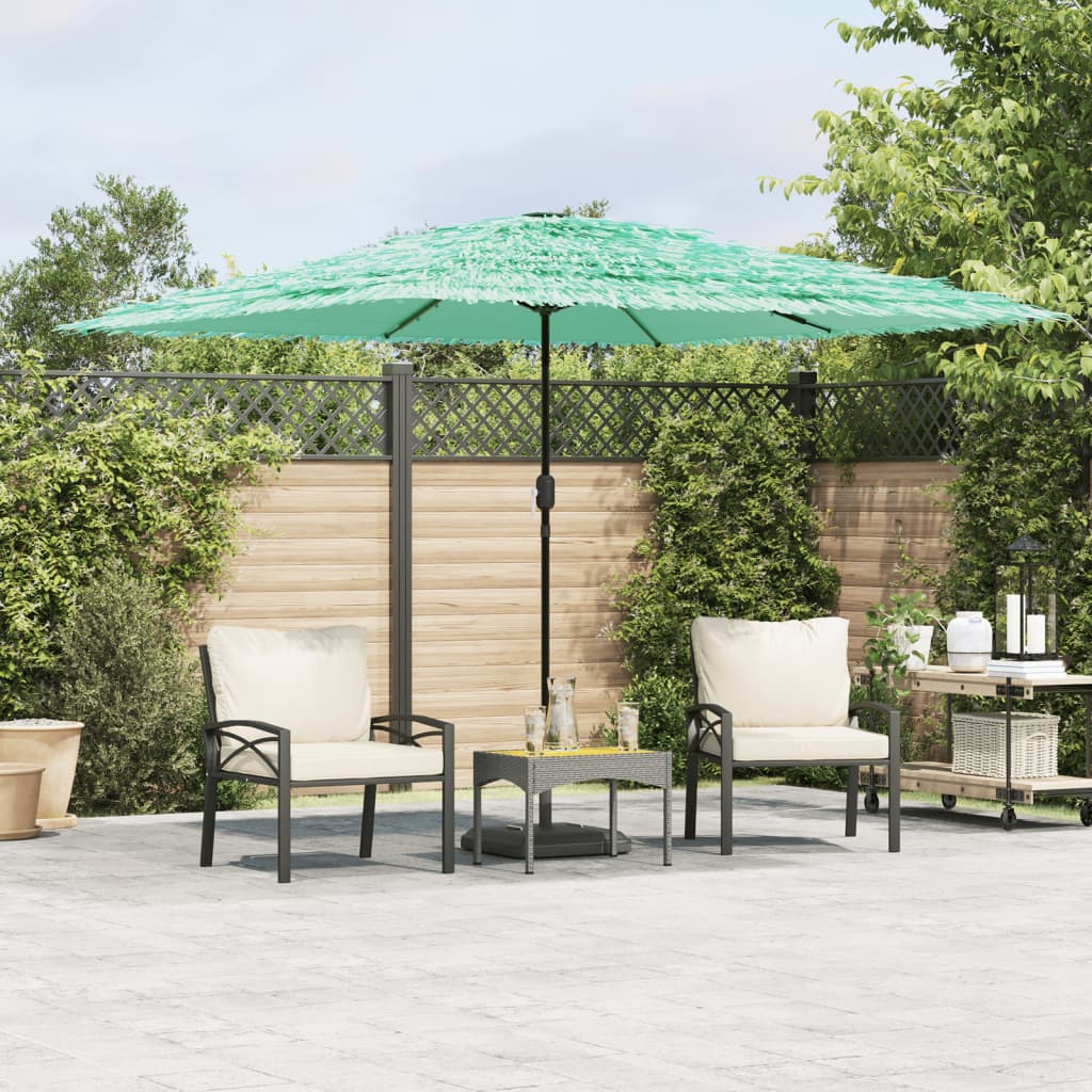 Vidaxl parasol s ocelovým pólem 290x290x238 cm zelená