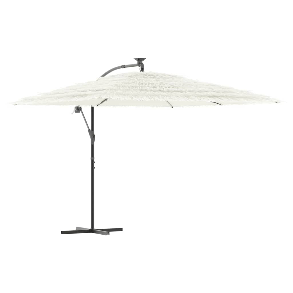 Vidaxl -parasol med stålstang 290x290x238 cm hvit