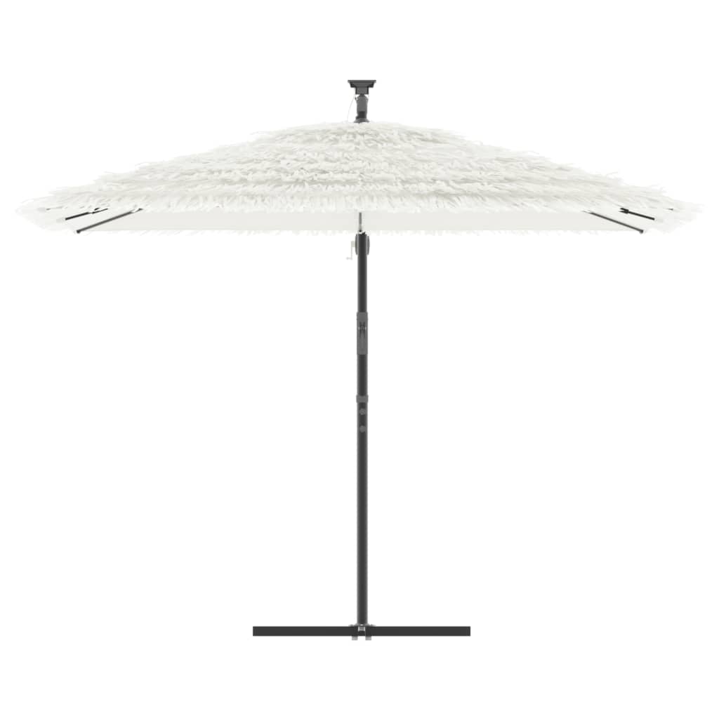 Parasol Vidaxl con poste de acero 290x290x238 cm blanco