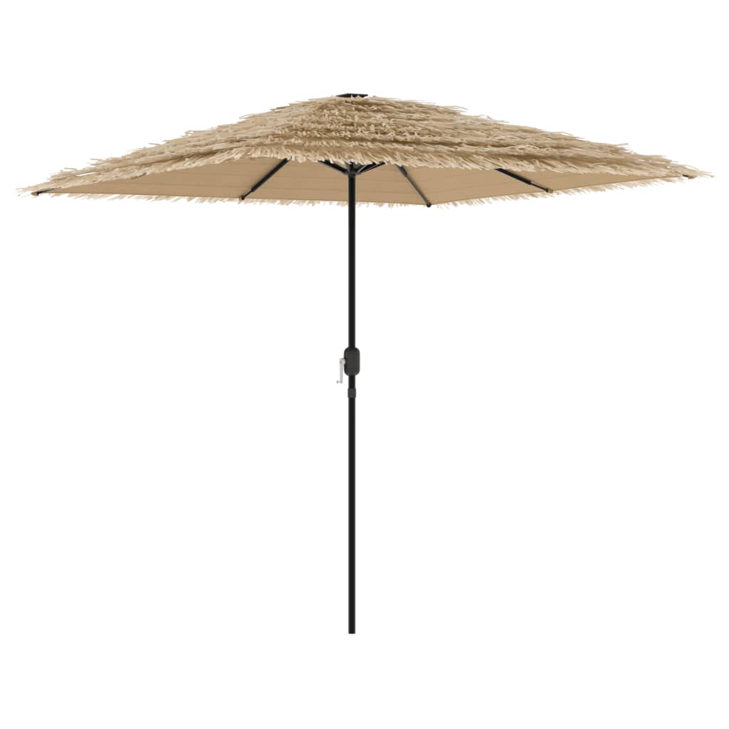 Parasol Vidaxl con poste de acero 248x248x248 cm marrón