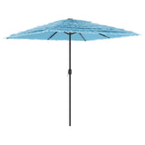 Vidaxl Parasol ze stalowym słupem 248x248x248 cm niebieski