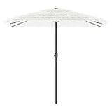 Vidaxl parasol s ocelovým pólem 248x248x248 cm bílá