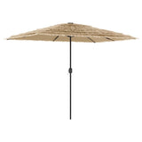 Vidaxl parasol with steel pole 300x200x250 cm brown