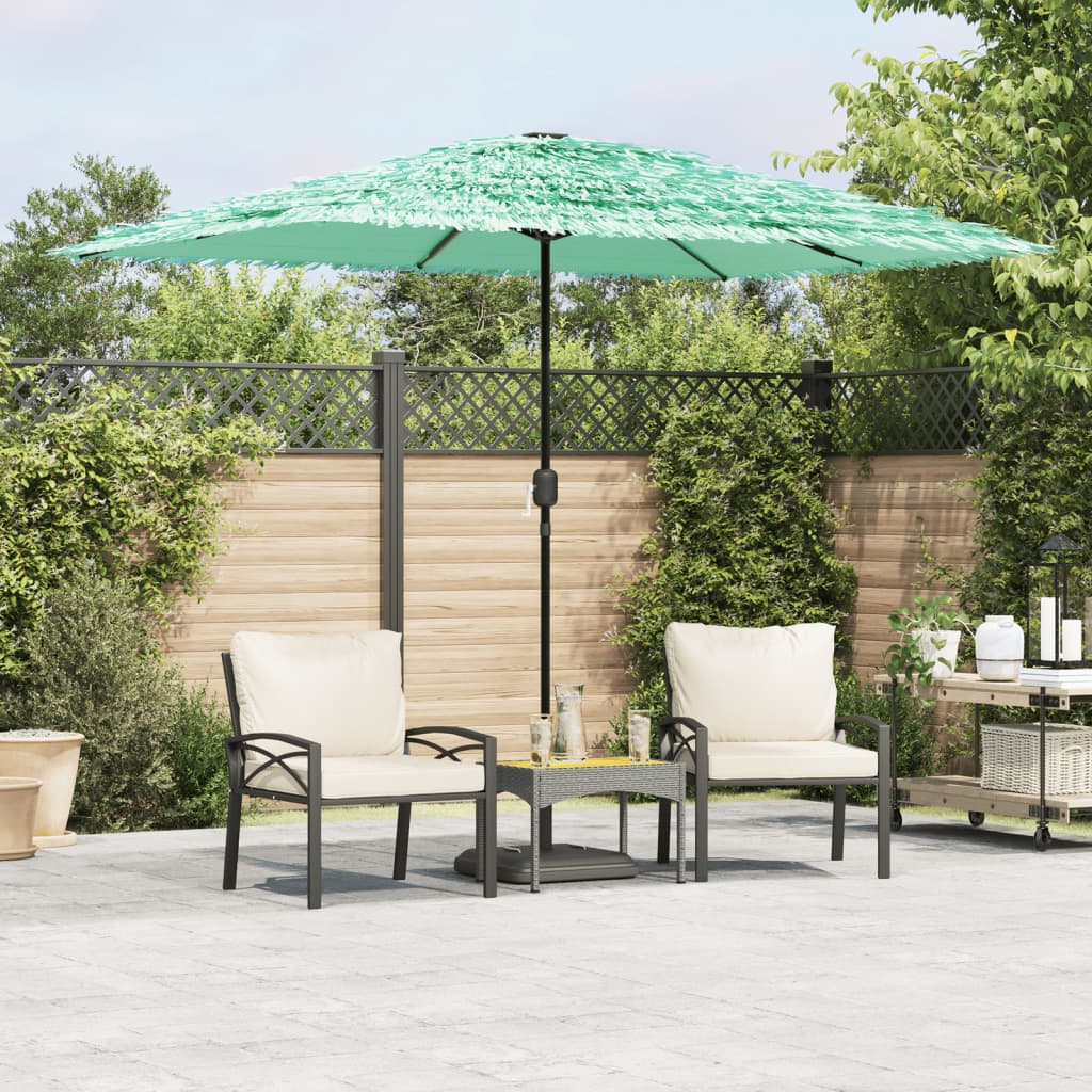 Vidaxl parasol met stalen paal 300x200x250 cm groen