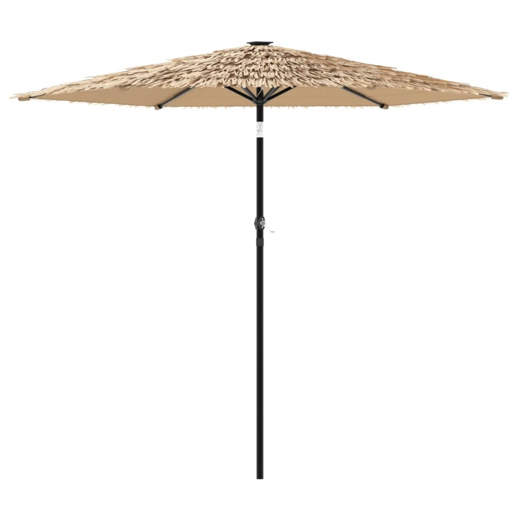 Vidaxl Parasol med stålstang 223x223x213 cm brun