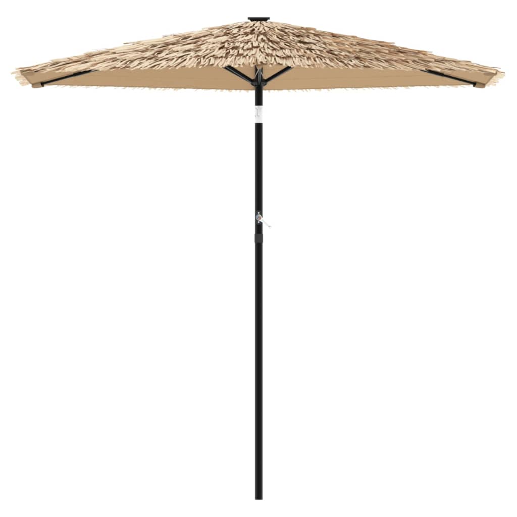 Vidaxl Parasol con polo in acciaio 223x223x213 cm marrone