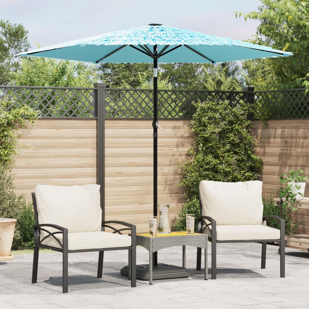 Vidaxl Parasol with steel pole 223x223x213 cm blue