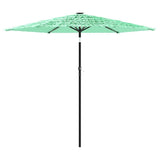 Vidaxl Parasol z jeklenim drogom 223x223x213 cm zelena